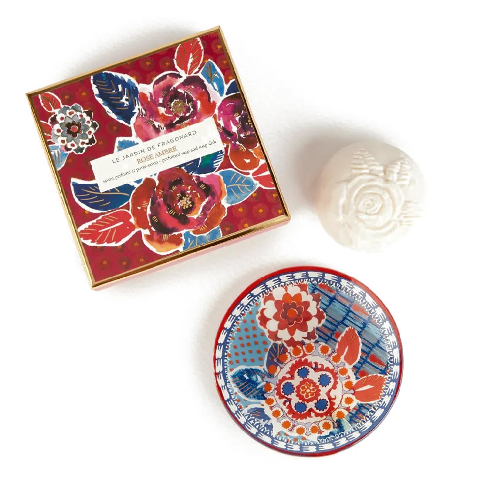 Fragonard - Savon & porte savon Rose Ambre